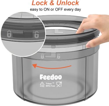 Миска для води Feedoo для собак 3,6 л, проти розливу, Tritan, BPA-free, нековзна підставка, уповільнює пиття
