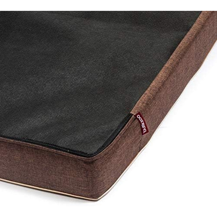 М'який матрац для собак BOUTIQUE ZOO XL 120x100x6 см, коричневий, водостійкий, зносостійка кодура, елегантний, для великих і малих порід, праний