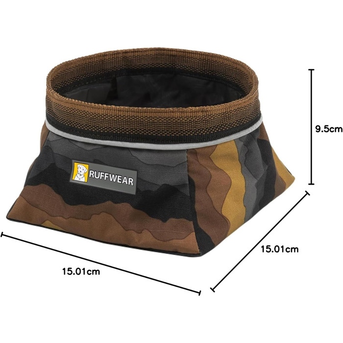 Ruffwear Quencher: Складаний дорожній миска для води для собак (Moonlight Mountains, M)