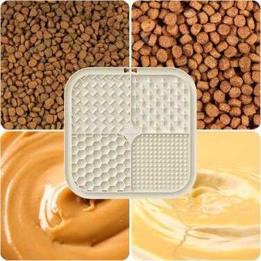 Килимок для собак з присосками, 2 шт. (бежевий + сірий) - для грумінгу, тренувань та купання