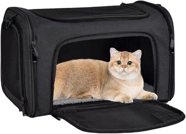 Транспортна переноска для собак та котів, складна, чорна - Dogbox Small