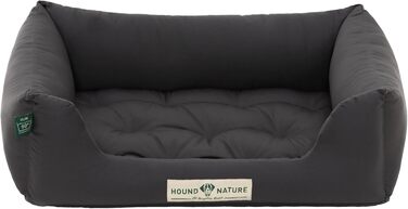 Ортопедичне ліжко для собак HOUND & NATURE Zermatt, корзина для собак середніх порід з високим бортиком, м'яке собаче ліжко з подушкою, яку можна прати (M - 95x70 см, S | 75x60 см, сірий)