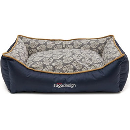 Водонепроникне ліжко для собак з бавовни та поліестеру з знімним подушками - собаче ліжко-софа з практичною сумкою для перенесення, 3 розміри (S/M, L, XL) (Підстилка, S/M)