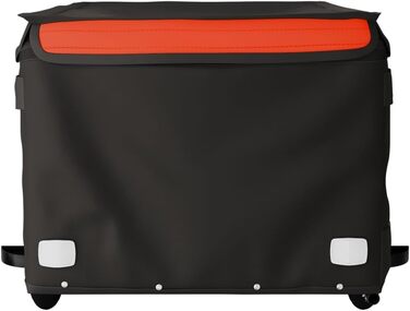 Дитячий/Універсальний причіп для велосипеда, залізний, чорно-помаранчевий, вантажопідйомність 45 кг, також для собак