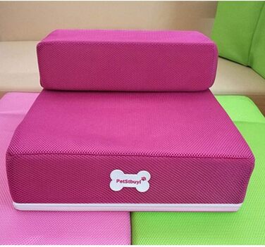 Сходинка для собак Левоберг - для маленьких собак, котів, до ліжка (рожева)