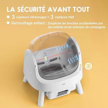 PetPivot автоматичний туалет для котів, самоочищення, XL, безпечний, для кількох котів, гігієнічний, не потребує прибирання