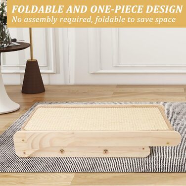 Котяче дряпальний борд Sibosen, 53x49x45 см, 3-в-1, з високоякісного сизалю, без встановлення