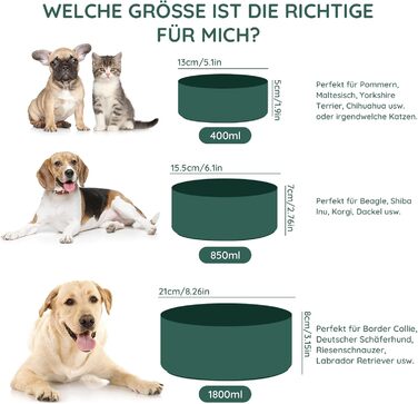 Миска для котів та маленьких собак SPUNKYJUNKY з бамбукового підставки (400 мл, зелена)