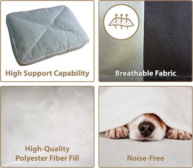 Гніздо для собак Ellie-Bo середнього розміру 71x48x10 см з стьобаним покриттям у смужку (чорний/коричневий) для клітки 76,2 см, XXL (117x75x10 см)