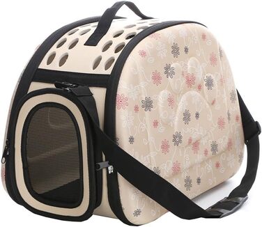 Транспортна переноска для собак та котів, комфортна, для подорожей на вулиці, середня, бежева