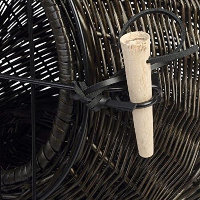 Транспортний кошик для тварин Weidenprofi, переноска для собак та котів з лози, темно-коричневого кольору, розмір (ДxШxВ) 60 x 47 x 47/52 см