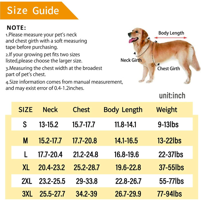 Дощовик для собак, водонепроникний, світловідбиваючий, регульований, дихаючий, з отвором для шлейки, для малих, середніх та великих собак (Жовтий та Білий, розмір XXXL)