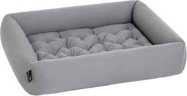 Ортопедичне ліжко для собак середніх порід - Pointer, знімний матрац, миється до 95°C, стійке до подряпин та укусів, Made in Germany (L - 80x70 см, світло-сірий)