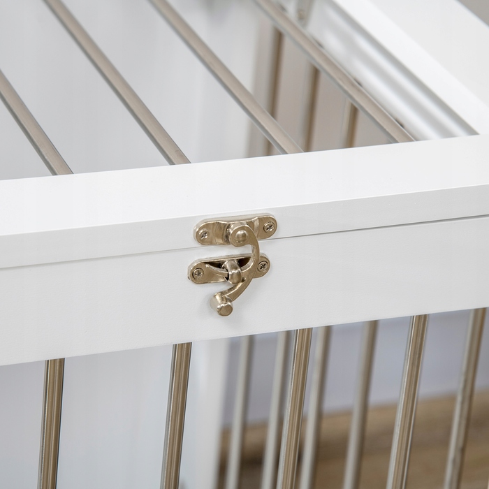 Клітка для собак PawHut, біла, 80x50x56,5 см, для собак вагою до 20 кг