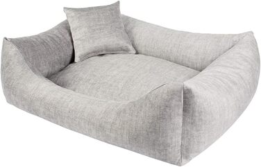 Софа для собак Vogue L 100x80 см, сіра, 5 розмірів, 5 кольорів, лежак, подушка, диван, корзина для собак