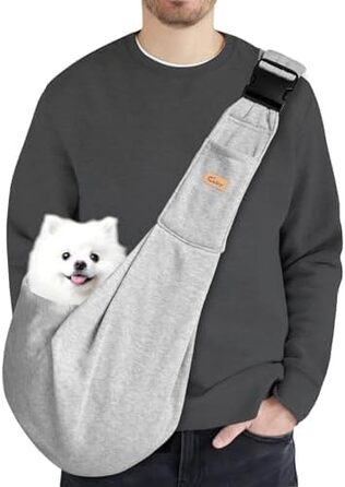 Сумка-переноска для собак CUBY, регульована, двостороння, для маленьких та середніх собак, звільняє руки, з ременем безпеки, кишеня на блискавці, знімна килимок для прогулянок, підкладка на плече, Зелений (застібка, Сірий, Регульована)
