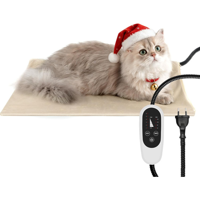 Електричне грілка для котів та собак NICREW 40x45 см з регулюванням температури та захистом від укусів