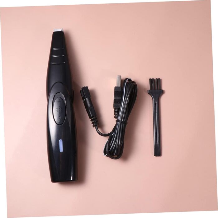 UKCOCO Тример для собак та котів: безпечний електричний триммер для стрижки подушечок лап, без олії, чорний