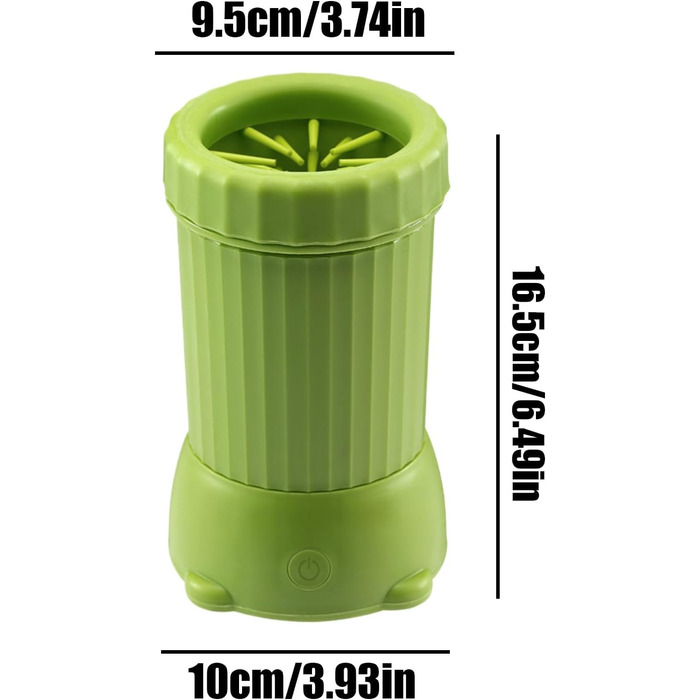 Автоматичний мийка лап для собак: USB-зарядка, для середніх собак, зелена