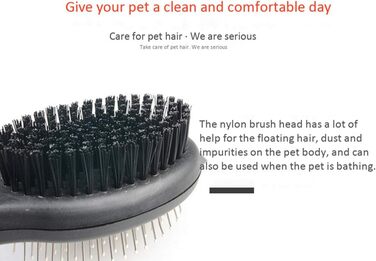 Двостороння щітка для грумінгу домашніх тварин - для собак та котів з короткою та середньою шерстю