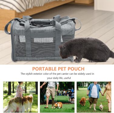 Транспортна сумка для котів Muelodsic: складана, дихаюча сітка, водонепроникна, містка