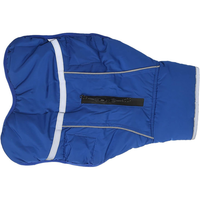 Теплий зимовий пухнастий нашийник для собак, куртка для собак, нашийник з нейлону з відбиваючим дизайном, XXXL, блакитний