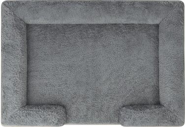 Ергономічне собаче ліжко Normani для великих, середніх та малих собак - ортопедична подушка для собак - диванчик для собак з високим бортиком (Антрацит, 50x60x14 см)