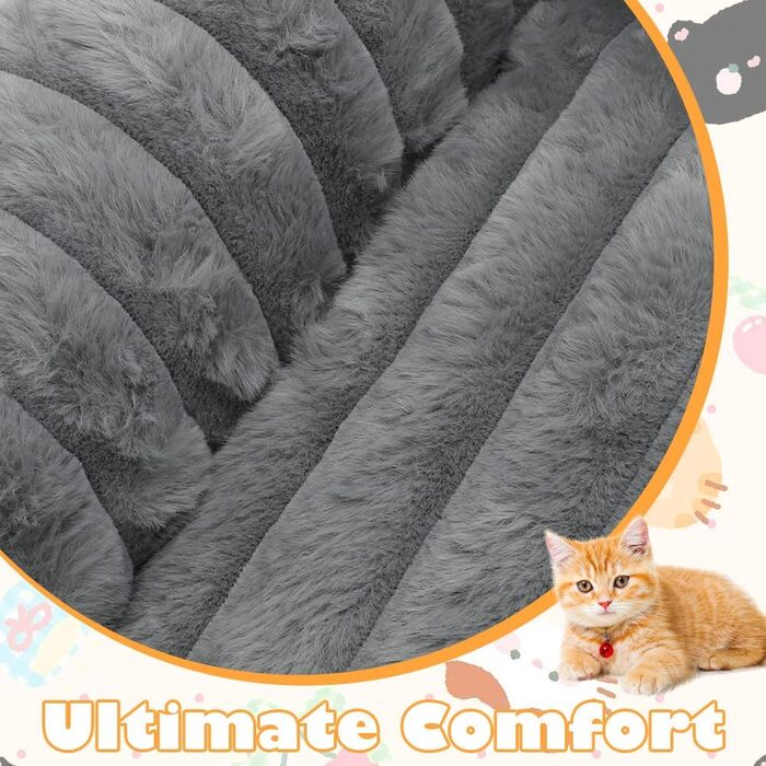 Миска-ліжко для собак і котів LOMUG: зручне, ортопедичне, миється, 60x45x20 см, сірий колір