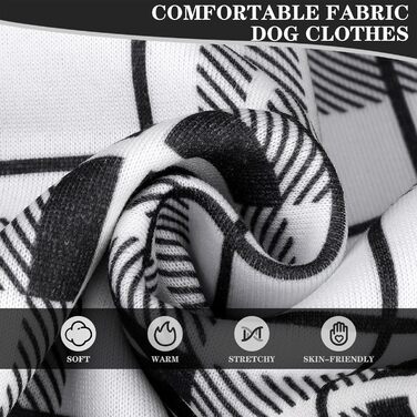 Світшот для собак ExPawlorer з візерунком у клітинку, британський стиль, теплий одяг для собак з отвором для повідка, підходить для Pitbull, зимовий одяг для всіх порід, цуценят, дівчаток та хлопчиків, котів, рожевий (XX-Large, чорний та білий)