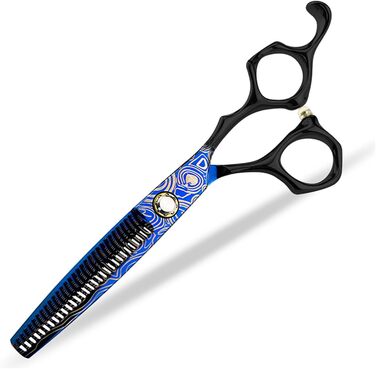 Набір ножиць для грумінгу собак 6 дюймів: прямі та розріджуючі ножиці для професійного догляду за шерстю. Ножиці для грумінгу домашніх тварин з регульованим гвинтом