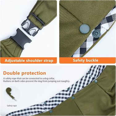 Сумка-переноска для собак Coolzon, для маленьких собак і котів, до 7 кг, зелена