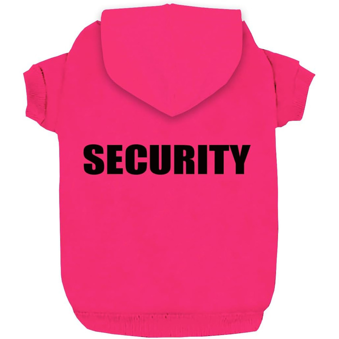 Світшот Izefia Hunde для собак Security Rdc: теплий пуловер з бавовни для маленьких та середніх собак, 4XL (XXL, обхват грудної клітки 62 см), колір рожево-червоний