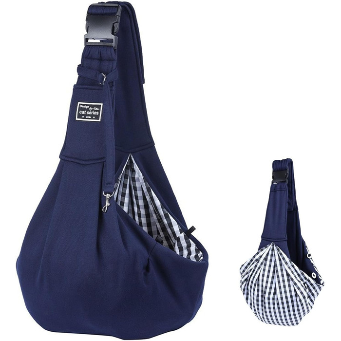 Тканина-слінг для цуценят, двостороння, для собак та котів середніх та малих порід, м'яка та зручна, регульована сумка на плече для прогулянок, подорожей та покупок (блакитна)