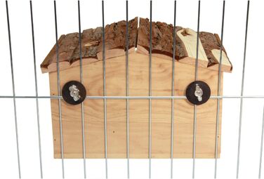 Будиночок для гризунів Kerbl Nature 30×22,5×20 см з кріпленням-ґраткою