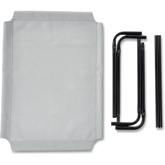 Підняте охолоджувальне ліжко для собак Amazon Basics, сіре, розмір M, 110×65×19 см