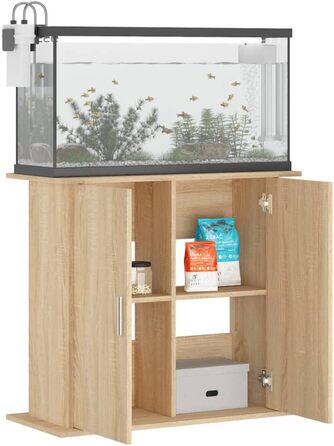 Тумба під акваріум ZEYUAN, 81x36x73 см, Сонома, деревостружкова плита