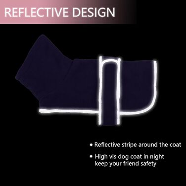 MOREZI Зимова куртка для собак, утеплена флісовою підкладкою, з регульованими застібками-липучками та відкидним коміром. Підходить для такс та собак середніх та малих порід. Розмір S (довжина спини: 36-38 см), колір: фіолетовий