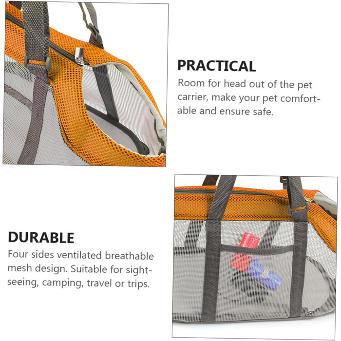 Дихаюча переноска для тварин Galpada з нейлону, для собак середніх та маленьких порід, з регульованим плечовим ременем, для прогулянок, подорожей та покупок