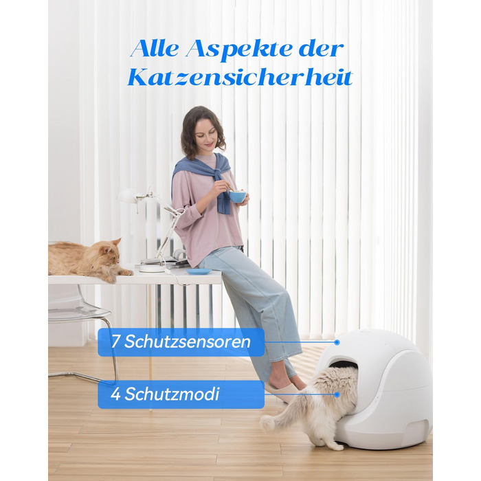 Автоматичний туалет для котів Catlink Baymax, самоочищення, контроль здоров'я, для котів 1,5-10 кг, для декількох котів