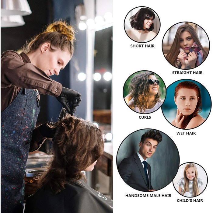 Професійна ножиця для стрижки волосся та текстуризації - чорний колір (2 шт.)