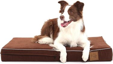 Ортопедичне ліжко для собак Laifug з memory foam, велике, з подушкою, водовідштовхувальне, знімний чохол, розмір L (87x56x10 см)