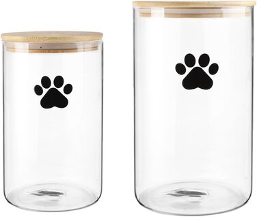 Набір контейнерів для ласощів для собак та котів Geyecete (4L+2L) з дерев'яною кришкою