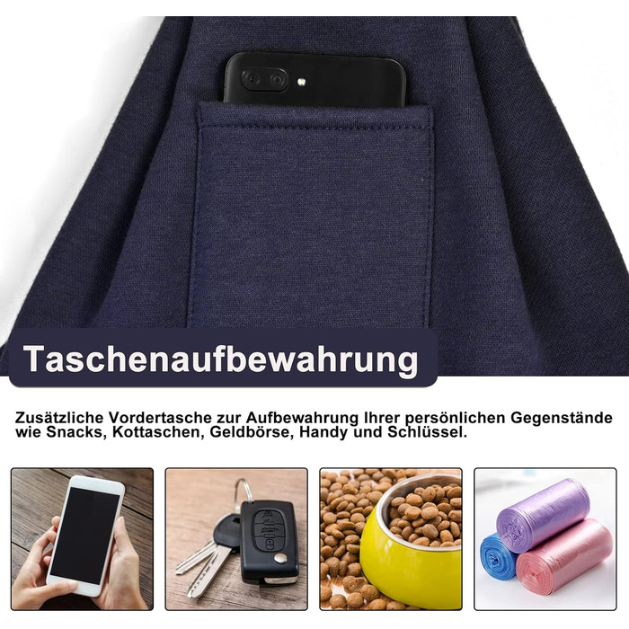 Слінг для собак та котів CUBY - переноска для маленьких тварин, сіра, з підставкою для ніг