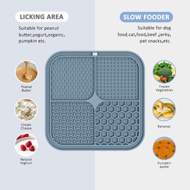 Килимок для повільного годування собак та котів з присосками, 2 шт. - проти нудьги та тривоги