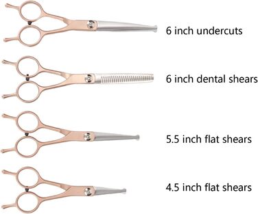 Набір професійних ножиць для грумінгу собак, 5 шт., з нержавіючої сталі, безпечні, для собак, котів та інших тварин