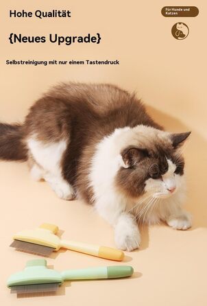 Щітка Fellblitz для грумінгу домашніх тварин: самоочищуючийся гребінець від бліх для довгої та короткої шерсті