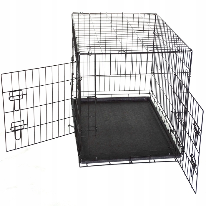 Клітка для собак XXL, сталь з порошковим покриттям, 121x76x82 см, з двома входами