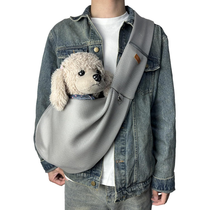 Сумка-переноска для собак, чорна. Зручна переноска для вигулу та подорожей з регульованим плечовим ременем та передньою кишенею