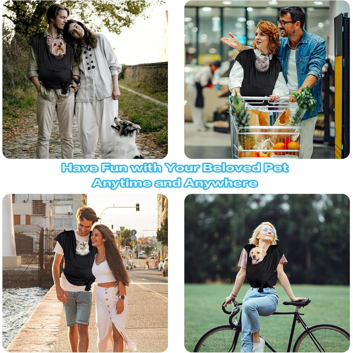 Сумка-переноска для собак, рюкзак для собак, чорний, 0-6,8 кг