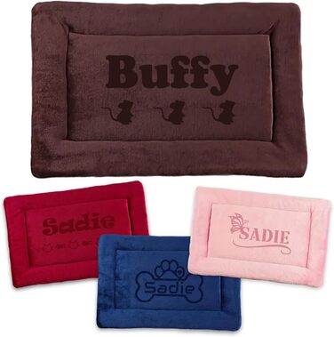 Персоналізована килимок для собак, індивідуальне собаче ліжко для вольєру, миється, килимок для сну домашніх тварин, подарунок для любителів собак та котів (69x52 см, кава)